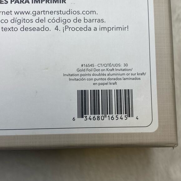 GARTNER STUDIOS BRIDES INVITATION KIT WEDDING GOLD DOTS RUSTIC DIY 30 CT - Picture 9 of 9